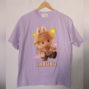 Labubu Purple Graphic T-Shirt By Just A Chill Day Cute Popular Size Large